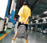 Plaid Student Backpack Large Capacity Lightweight