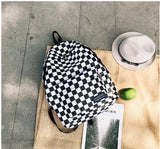 Plaid Student Backpack Large Capacity Lightweight