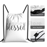 Blessed Drawstring Backpack Gym Bag - Christian Motivational Colors