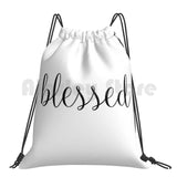 Blessed Drawstring Backpack Gym Bag - Christian Motivational Colors