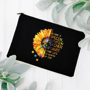 Blessed Teacher Travel Organize Storage Pouch Cosmetic Bag