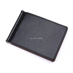 Blevolo Men's Wallet High PU Leather Metal Clip Money Wallet