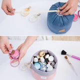 Blevolo Cosmetic Bag Round Waterproof Makeup Travel Organizer