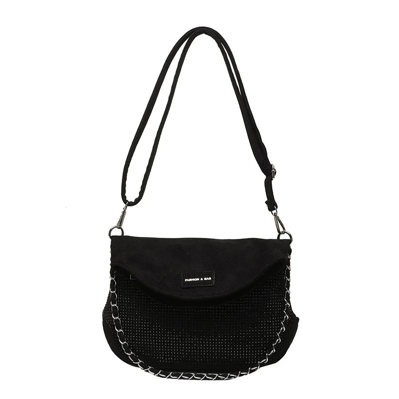 Crystal Shoulder Bag Cross Chain Flap Body Bag Women Stylish Lady Hand Bags