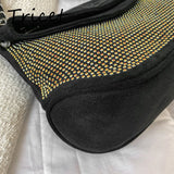 Crystal Shoulder Bag Cross Chain Flap Body Bag Women Stylish Lady Hand Bags