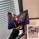 Bling Crystals Evening Clutch Bag Sparkling Crossbody Wedding Prom