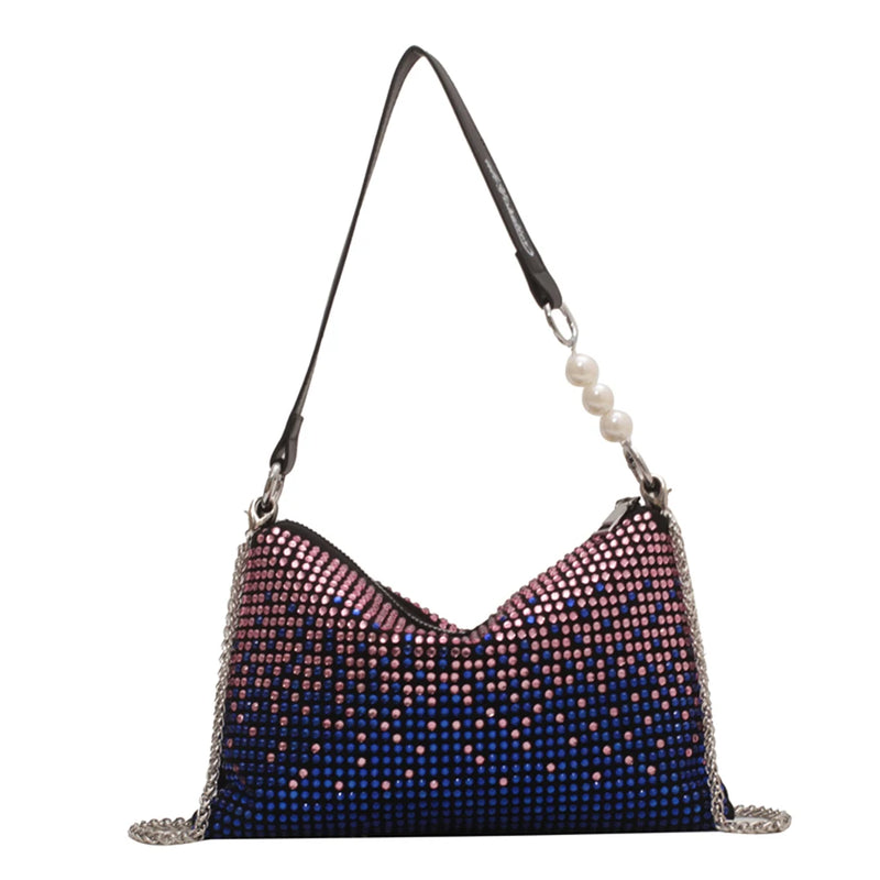 Bling Crystals Evening Clutch Bag Sparkling Crossbody Wedding Prom