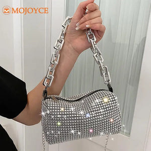 Bling Diamond Small Crossbody Messenger Bag For Women