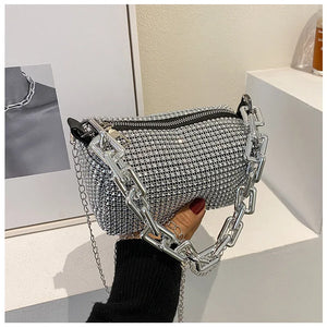 Bling Diamond Small Crossbody Messenger Bags for Women