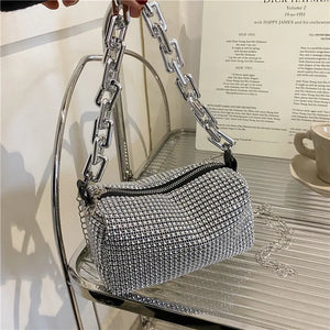 Bling Diamond Crossbody Messenger Bag for Women