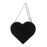 Heart Shaped Diamond Handbag Crossbody Wallet Chain Bag
