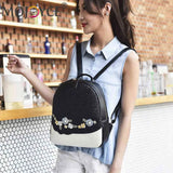 Floral Sequin Backpack Women Shining School Bag Teen Love Handbag