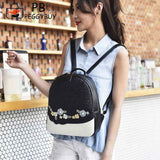 Shining Sequin Backpack Floral School Bag Teenager Handbag