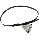 Rhinestone Triangle Mini Waist Pack Metal Chain Belt Bag