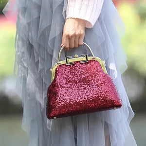 Bling Shine Wedding Bag Women's Handbags Shell Lock Tote Shoulder Crossbody Bag