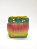 Rhinestone Bucket Bag Mini Handbag Clutch Rainbow Fanny Pack