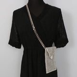 Rhinestone Waist Chain with Phone Bag and Lipstick Purse