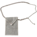 Rhinestone Waist Chain with Phone Bag and Lipstick Purse