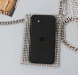 Rhinestone Waist Chain with Phone Bag and Lipstick Purse