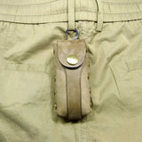 Leather Drawstring Key Bag Large Capacity Keys Holder