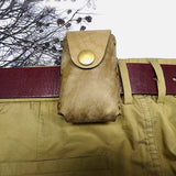 Blongk Large Capacity Leather Key Waist Bag Hand-made Car Key Case