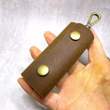 Blongk Mini Key Bag Leather Key Holder Portable Key Pouch Organizer