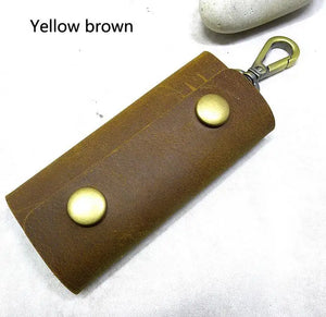 Blongk Mini Key Bag Leather Key Holder Portable Key Pouch Organizer
