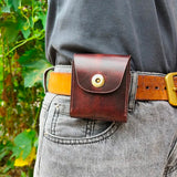 Blongk Key Holder Waist Bag Leather Car Key Case Glasses Belt Pack 1652cg