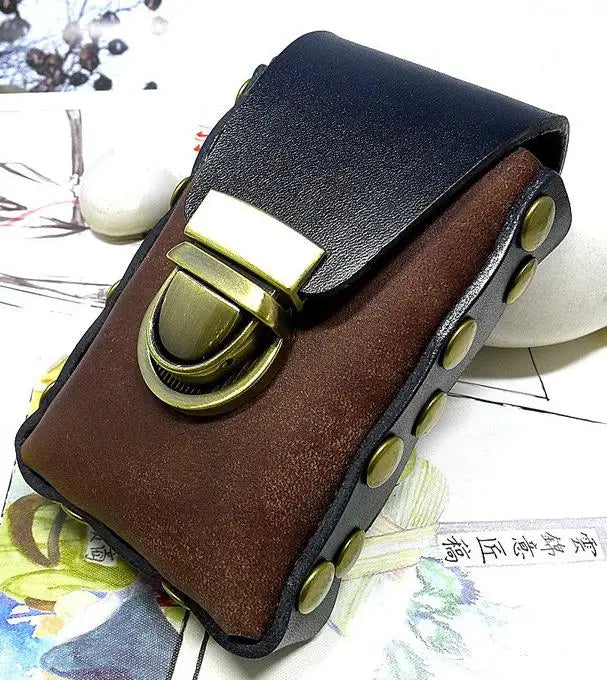 Hand-made Leather Key Holder Waist Bag