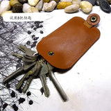 Leather Drawstring Key Holder Mini Key Bag Small House Keys Organizer Wallet