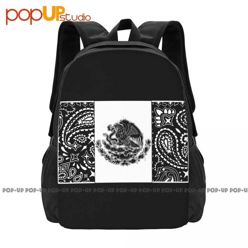 Bandana Mexican Flag South Side Backpack Large Capacity Softback