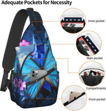 Butterfly Backpack Chest Bags Crossbody Travel Hiking Daypack