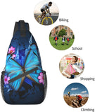 Butterfly Backpack Chest Bags Crossbody Travel Hiking Daypack