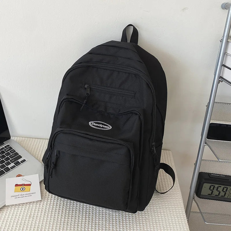 Canvas Schoolbag Student Tooling Style Casual Large-capacity Backpack