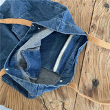 Denim Canvas Retro Women's Shopping Bag Waterproof Portable Shoulder
