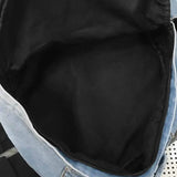 Denim Laptop Capacity Women College Students Daily Class Backpack