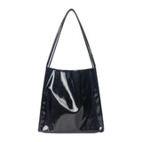 Patent Leather Shoulder Bag Large Capacity Tote Top Handle Purse
