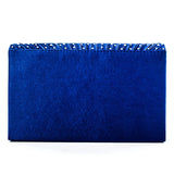 Silver Red Orange Women Clutch Bag with Rhinestone for Wedding Party Evening