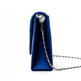 Silver Red Orange Women Clutch Bag with Rhinestone for Wedding Party Evening