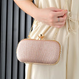 Stripes Evening Clutch Purse Diamond Handbags Small Phone Bag