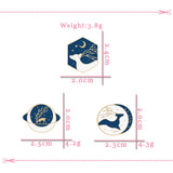 Elk Series Lapel Pins Animal Deer Starry Sky Brooch Enamel Badges