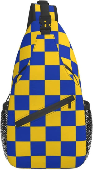 Yellow Squares Sling Bag Chest Bag Crossbody Bags