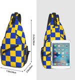 Yellow Squares Sling Bag Chest Bag Crossbody Bags