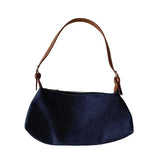 Canvas Retro Women Underarm Dumpling Bag Soft One-shoulder Messenger