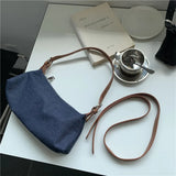 Canvas Retro Women Underarm Dumpling Bag Soft One-shoulder Messenger