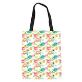 Rose Blush Dew Foil Women Tote Handbags Large Capacity Shopping Bag