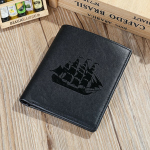 Genuine Leather Men Wallet RFID Bifold Short Vintage Purse Coin Pouch