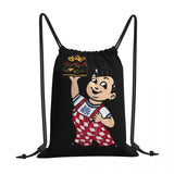 Bob's Big Boy Adult Hamburger Drawstring Gym Bag