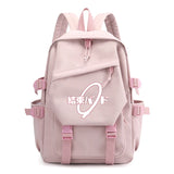 Bocchi The Rock Anime Canvas Bag Pink Backpack