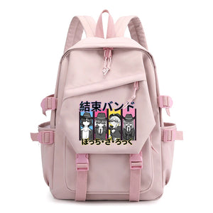 Bocchi The Rock Anime Canvas Bag Pink Backpack
